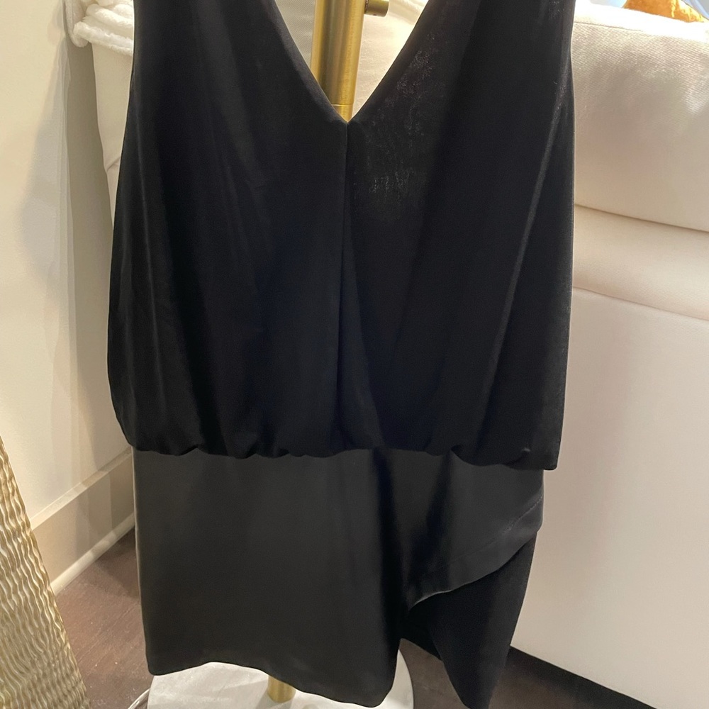 BCBGeneration black romper with leather